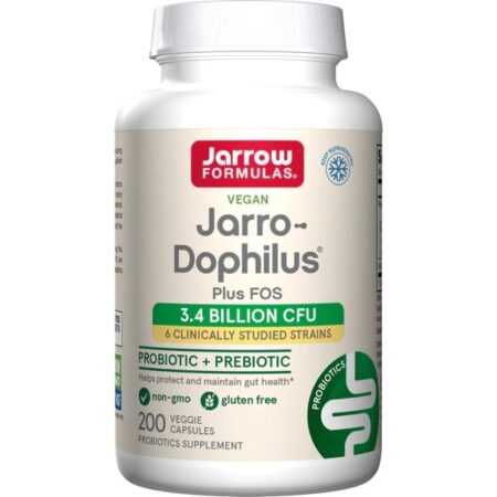 Supplément probiotique végan Jarrow Dophilus.