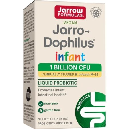 Complément probiotique liquide Jarrow pour nourrissons.