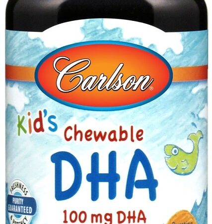 Complément alimentaire DHA pour enfants, Carlson, saveur orange.