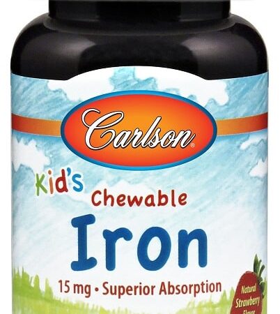 Complément alimentaire fer Carlson à croquer pour enfants.