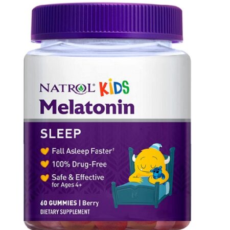 Complément alimentaire Natrol Kids Melatonine pour sommeil enfant.