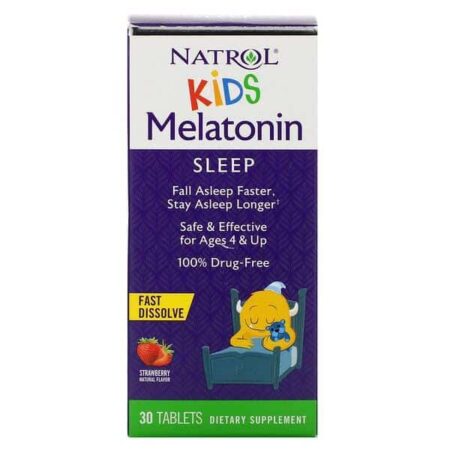 Boîte de mélatonine Natrol pour enfants.