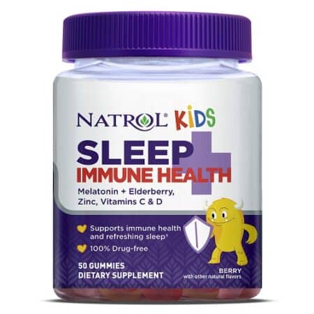 Complément alimentaire Natrol Kids pour le sommeil et l'immunité.