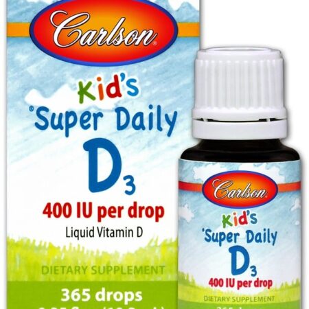 Complément liquide vitamine D3 pour enfants.
