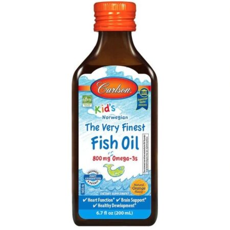 Huile de poisson norvégienne pour enfants, Carlson.