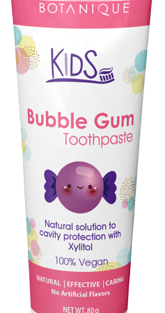 Dentifrice Himalaya Botanique Kids goût bubble gum.