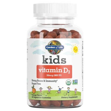 Gommes végétariennes à la vitamine D3 pour enfants.