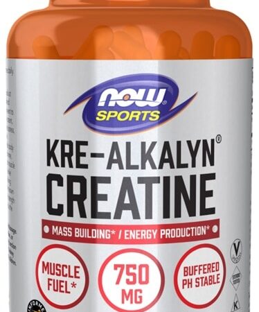 Pot de créatine Kre-Alkalyn, complément sportif, 120 capsules.