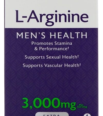Complément alimentaire L-Arginine pour hommes, santé vasculaire.