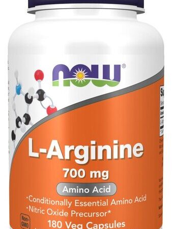 Pot de complément alimentaire L-Arginine 700 mg.