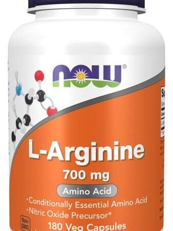 Pot de complément alimentaire L-Arginine 700 mg.
