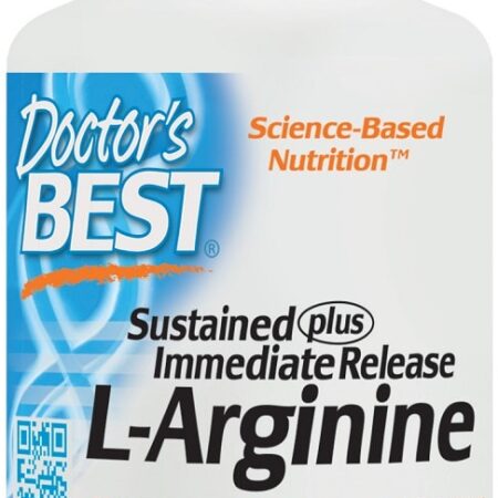 Flacon de complément L-Arginine, soutien cardiovasculaire, végan.