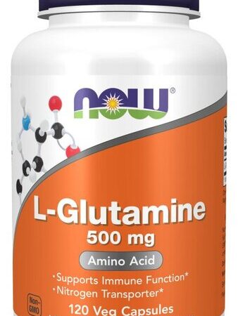Pot de L-Glutamine 500 mg, complément alimentaire.