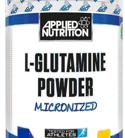 Poudre L-Glutamine micronisée, complément alimentaire pour athlètes.