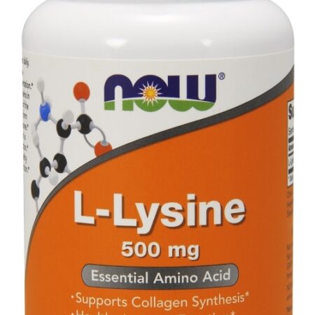 Pot de supplément L-Lysine, 100 capsules.