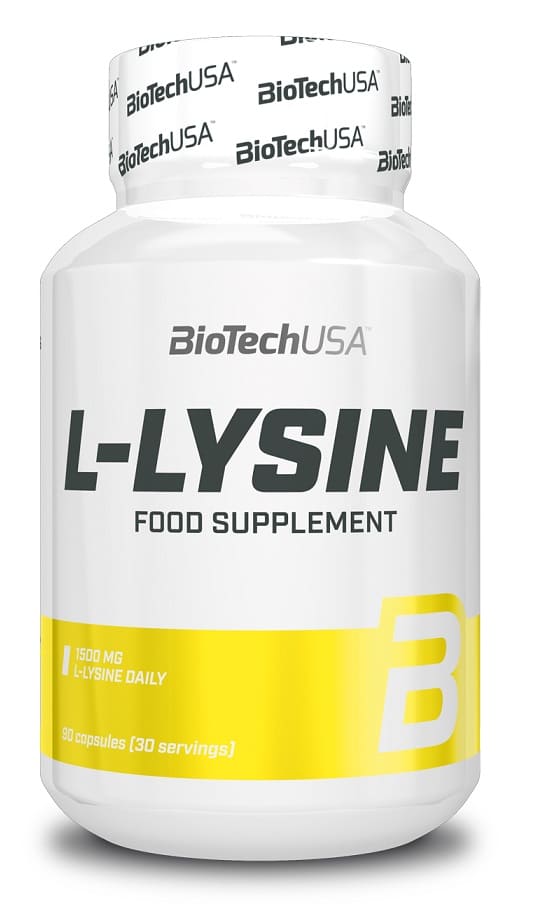 Pot de supplément alimentaire L-Lysine BioTechUSA.