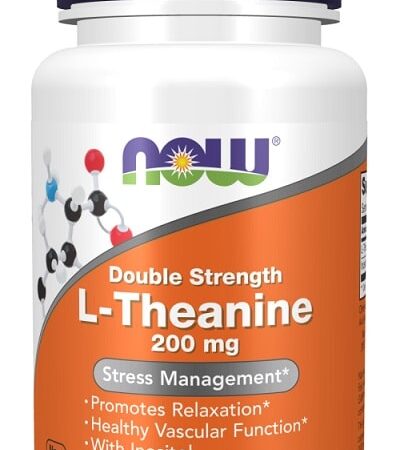 Flacon de L-Théanine, complément alimentaire, gestion du stress.