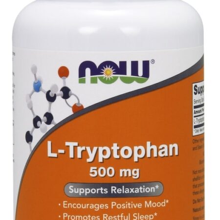 Flacon de complément alimentaire L-Tryptophane, 500 mg.