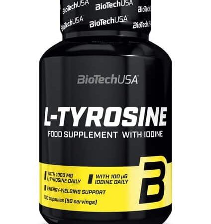 Pot de complément alimentaire L-Tyrosine avec iode.