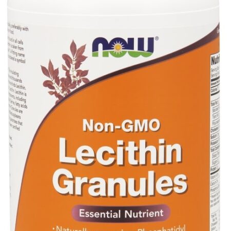 Pot de granulés de lécithine non-OGM.