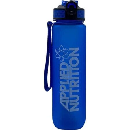 Gourde bleue sport nutrition avec logo.