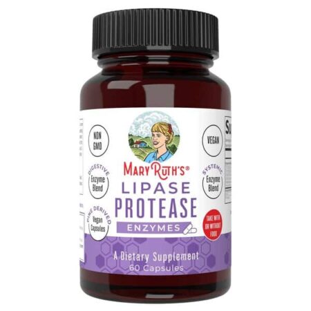 Complément alimentaire enzymes Mary Ruth's, végan, 60 capsules.