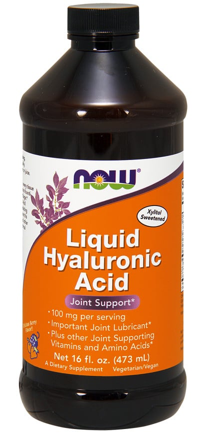 Flacon de complément alimentaire acide hyaluronique liquide.