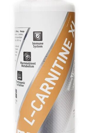 Bouteille de supplément L-Carnitine saveur mangue.