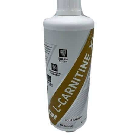 Bouteille de supplément L-Carnitine, cerise aigre.