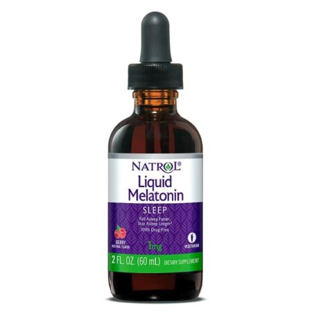 Flacon de mélatonine liquide Natrol.