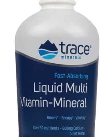 Supplément liquide multivitaminé-minéral Trace Minerals.