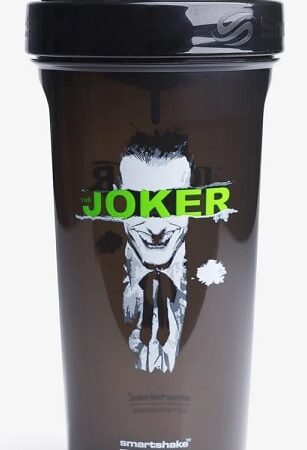 Shaker de sport noir avec motif de personnage de fiction.