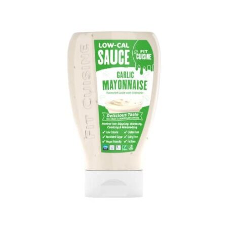 Sauce mayonnaise à l'ail allégée en calories.