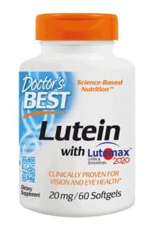 Flacon de Lutéine Doctor's Best 20mg.