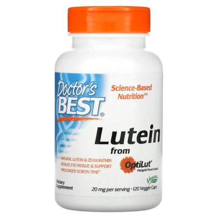 Flacon Doctor's Best Lutéine, supplément nutritionnel.