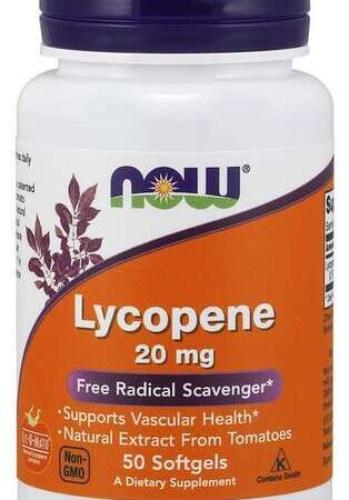Flacon de complément alimentaire lycopène, 20 mg.