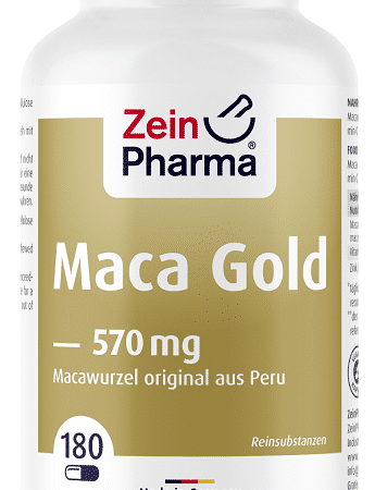 Flacon de complément alimentaire Maca Gold, 570 mg.
