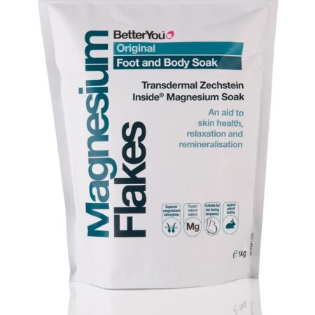 Sachet de flocons de magnésium pour bain.