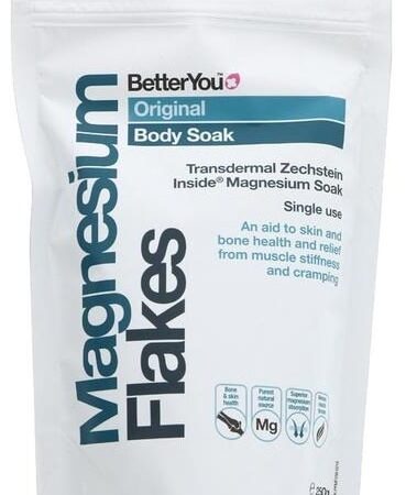 Sachet de flocons de magnésium pour le bain.