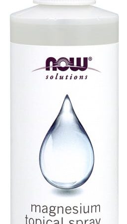 Spray topique au magnésium, solution NOW, 237 mL.