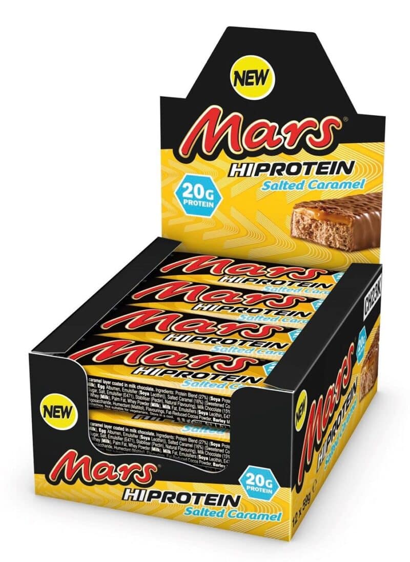 Mars HiProtein barres protéinées caramel salé.