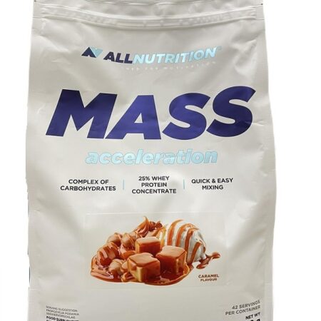 Poudre protéinée MASS saveur caramel.
