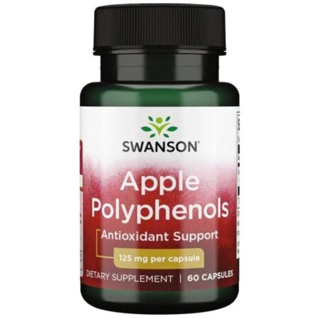 Flacon de supplément de polyphénols de pomme.