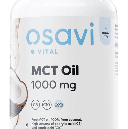 Flacon d'huile MCT Osavi 1000 mg.
