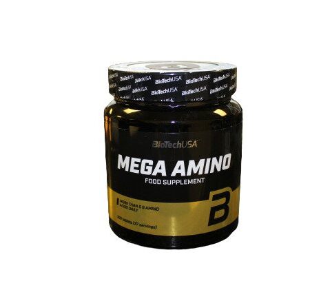 Pot de complément alimentaire Mega Amino.