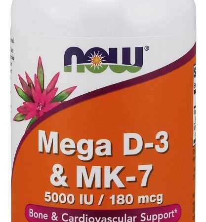 Flacon de vitamines D3 et K2, complément alimentaire.