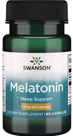 Complément alimentaire Swanson Mélatonine 3mg, sommeil.