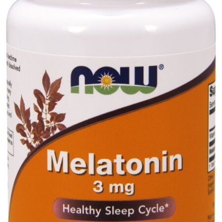 Flacon de mélatonine 3 mg, complément alimentaire.