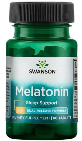 Flacon de mélatonine Swanson pour le sommeil.