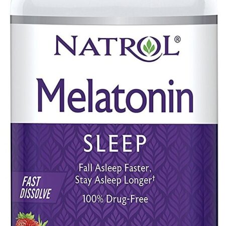 Flacon Natrol Mélatonine 1mg, 90 comprimés, sommeil.